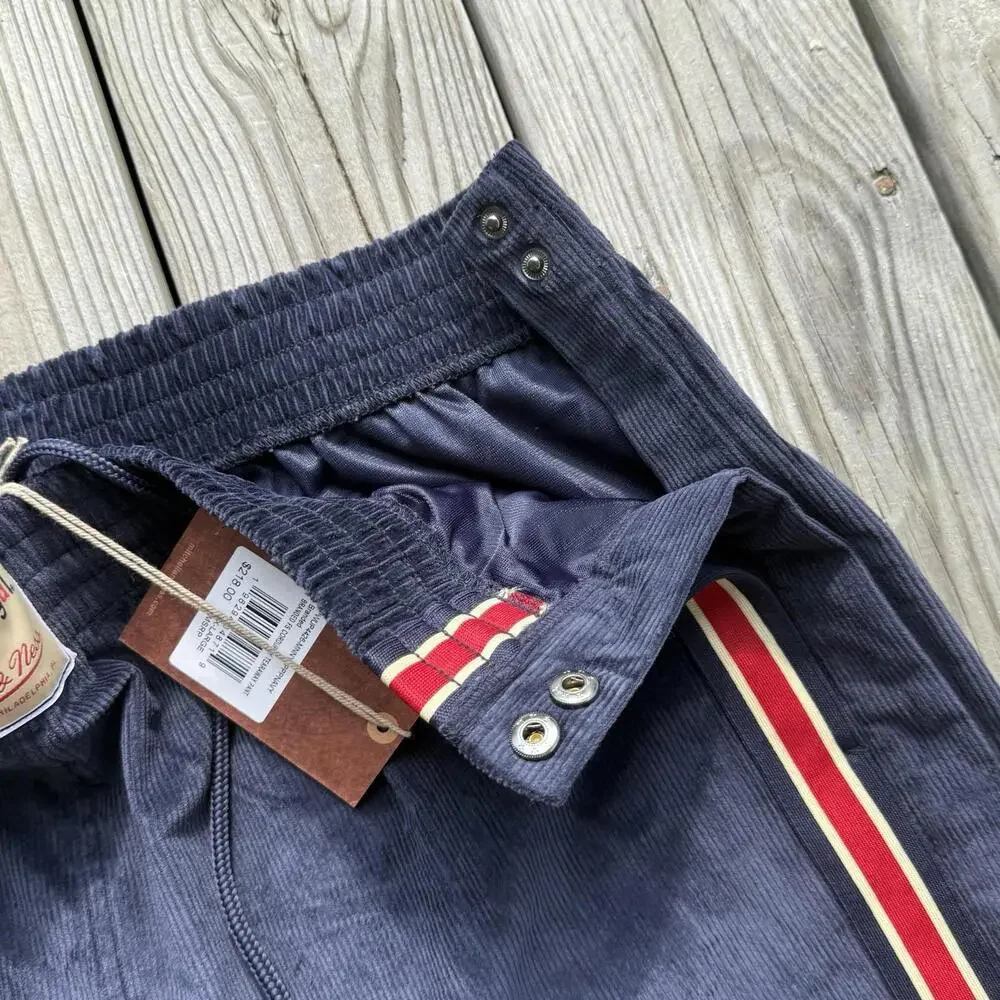 Men’s Mitchell & Ness Fred Segal Corduroy Tearaway Pants Navy Size 2XL $218 - Picture 10 of 14